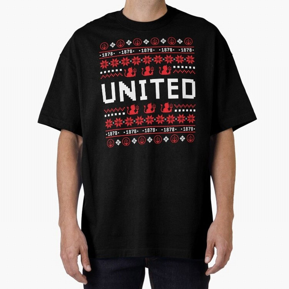 Manchester United Christmas Oversized T-Shirt Carry Match Day Hype around FIFA World Cup 2026 Group Stage, Mbappe and Neymar, Brazil, Portugal and Argentina, Tournament Hype, Historic Matchups, Family Viewing Parties and Global Sports Pride;