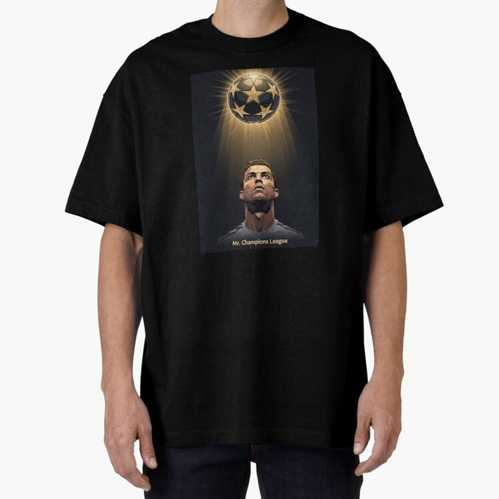 Ronaldo Madrid Oversized T-Shirt Honor the FIFA World Cup 2026 Journey through Haaland and Mbappe Highlights, Brazil, Portugal and Argentina Pride, Vintage Soccer Flavor, Modern Football Stars, National Flags and Final Night Emotion; Great for