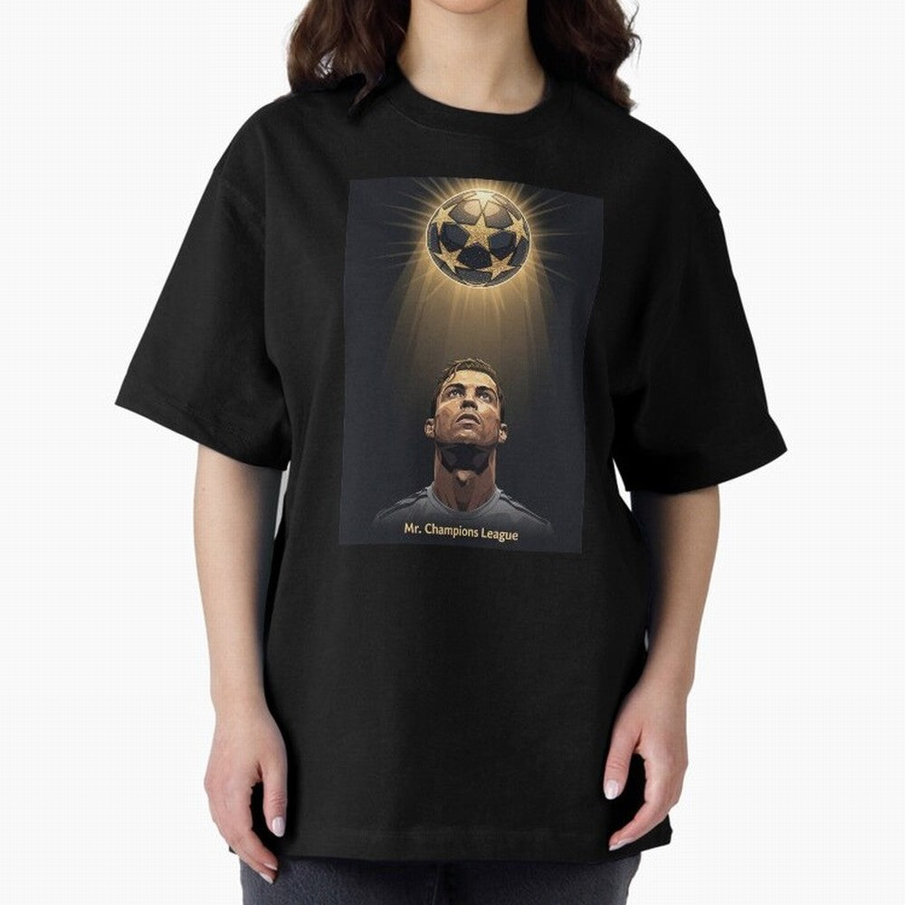 Ronaldo Madrid Oversized T-Shirt Honor the FIFA World Cup 2026 Journey through Haaland and Mbappe Highlights, Brazil, Portugal and Argentina Pride, Vintage Soccer Flavor, Modern Football Stars, National Flags and Final Night Emotion; Great for