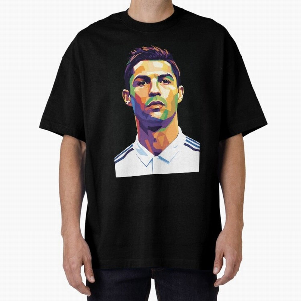 Cristiano Ronaldo Wpap Art Oversized T-Shirt Make Your Look Match FIFA World Cup 2026 Group Stage Spirit, Celebrating Spain, CR7, Game Day Rituals, Football Legends, Country Pride and the Road to the Final; Perfect for People Who Love Argentina,