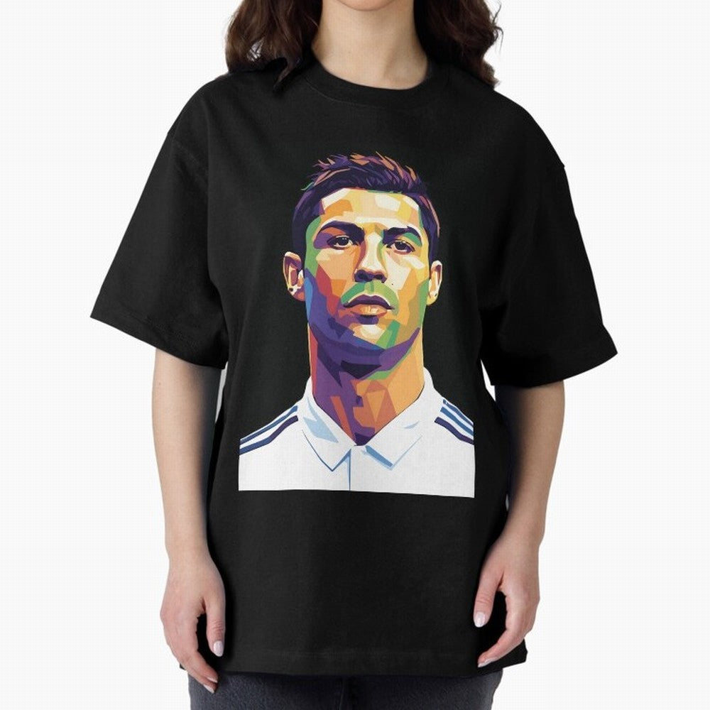 Cristiano Ronaldo Wpap Art Oversized T-Shirt Make Your Look Match FIFA World Cup 2026 Group Stage Spirit, Celebrating Spain, CR7, Game Day Rituals, Football Legends, Country Pride and the Road to the Final; Perfect for People Who Love Argentina,