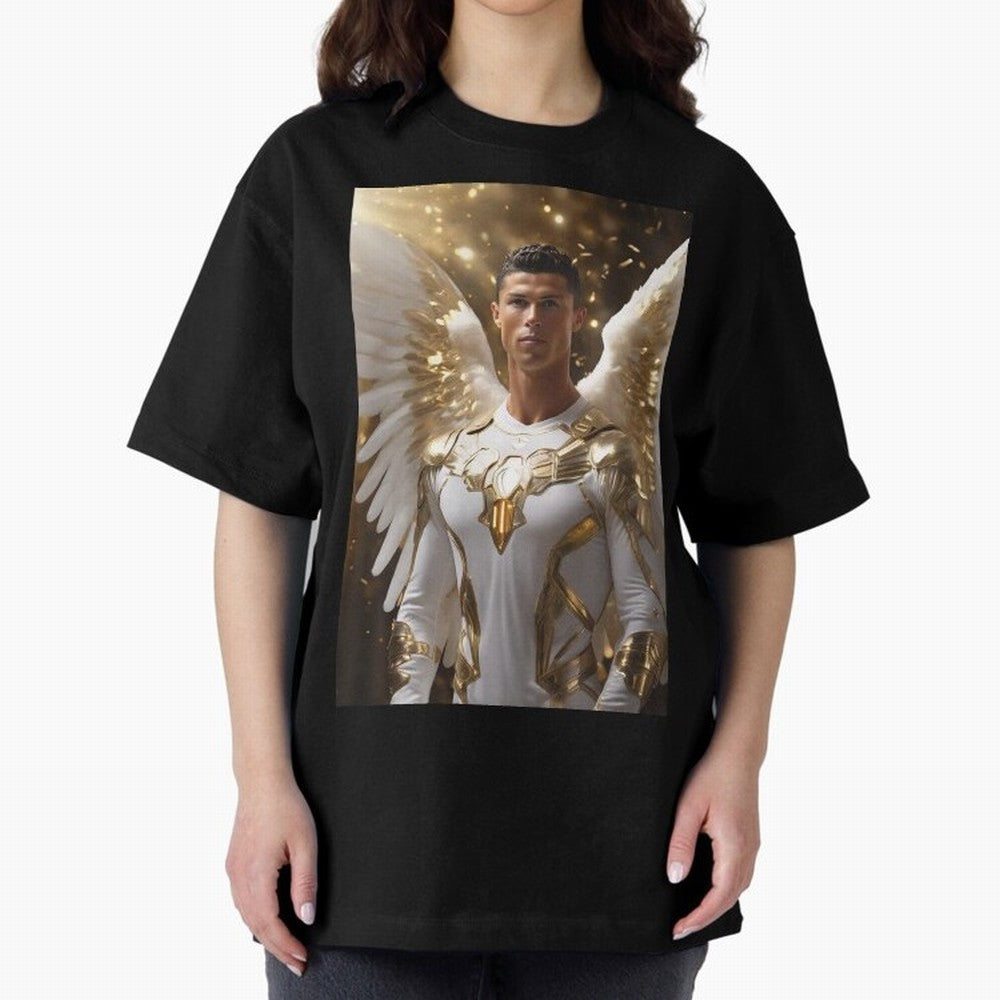 Cristiano Ronaldo angel 1 Oversized T-Shirt Show Fan Pride Across FIFA World Cup 2026 USA Canada Mexico Built around Cristiano Ronaldo, Spain Energy, Fan Favorite Moments, National Team Passion, Big Match Drama and Soccer History; Great for Watch