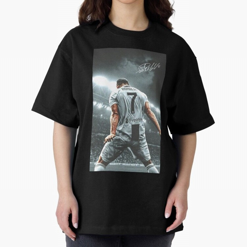Cristiano Ronaldo Celebration Oversized T-Shirt Celebrate Soccer Greatness during the FIFA World Cup 2026 Group Stage Journey through Cristiano Ronaldo, Haaland and CR7 Highlights, Netherlands Pride, Championship Spirit, Famous Goals, Roaring