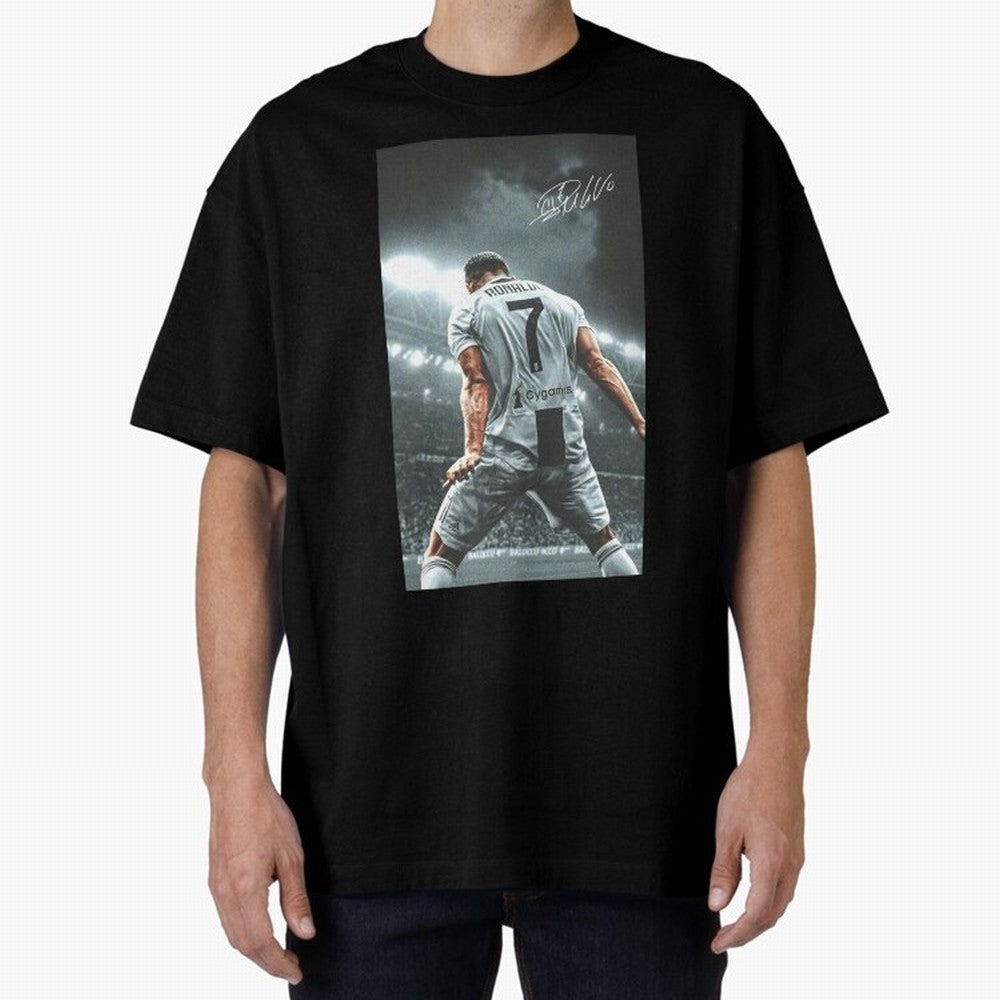 Cristiano Ronaldo Celebration Oversized T-Shirt Celebrate Soccer Greatness during the FIFA World Cup 2026 Group Stage Journey through Cristiano Ronaldo, Haaland and CR7 Highlights, Netherlands Pride, Championship Spirit, Famous Goals, Roaring