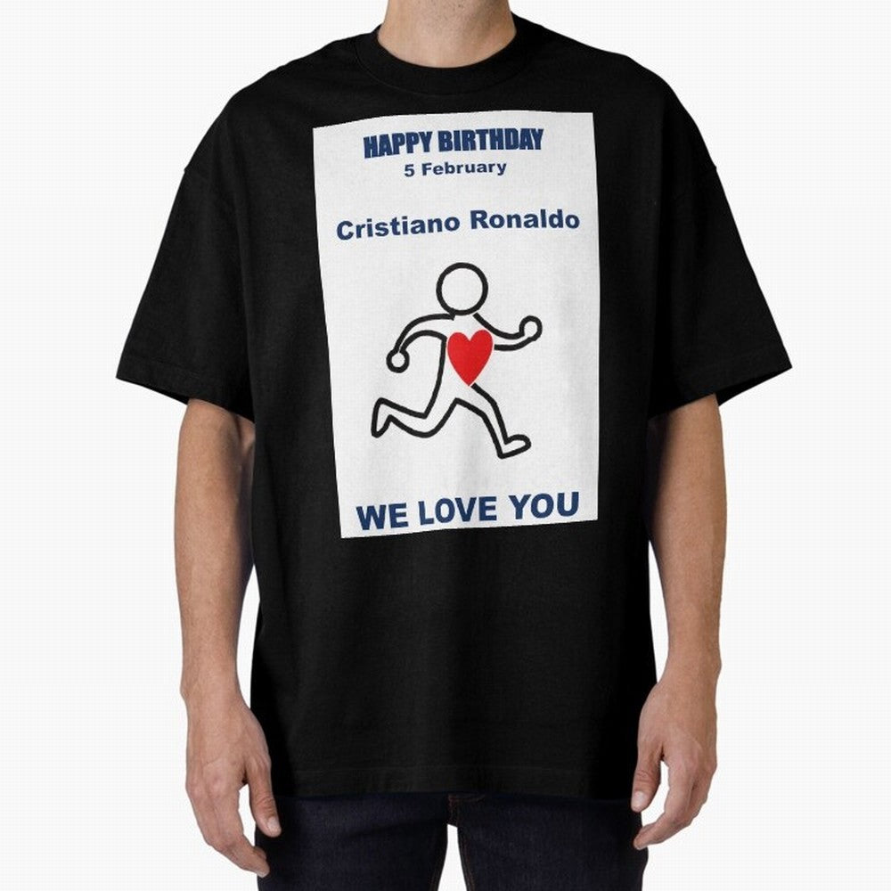 Tribute to Cristiano Ronaldo ¡ª 5 February Oversized T-Shirt Feel FIFA World Cup 2026 USA Canada Mexico Spirit, Filled with Argentina, France and Brazil, Messi, Sports Nostalgia, International Competition, Famous Players and Unforgettable