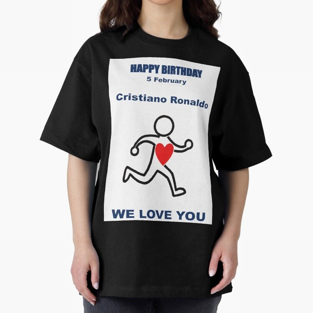 Tribute to Cristiano Ronaldo ¡ª 5 February Oversized T-Shirt Feel FIFA World Cup 2026 USA Canada Mexico Spirit, Filled with Argentina, France and Brazil, Messi, Sports Nostalgia, International Competition, Famous Players and Unforgettable