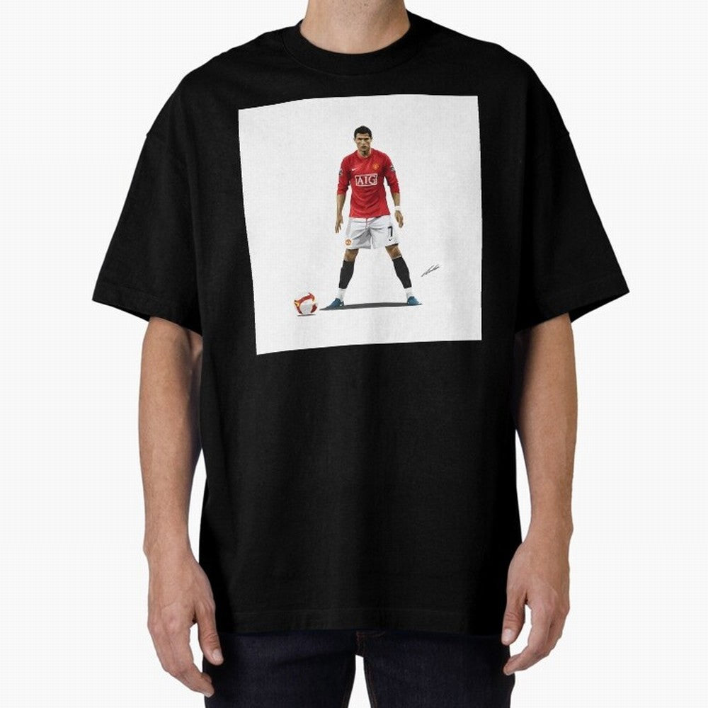 Cristiano Ronaldo CR7 Man Utd Oversized T-Shirt Feel the Heartbeat of FIFA World Cup 2026 USA Canada Mexico Connected to Messi, Germany Energy, Tournament Hype, Historic Matchups, Family Viewing Parties and Global Sports Pride; Ideal for Passionate