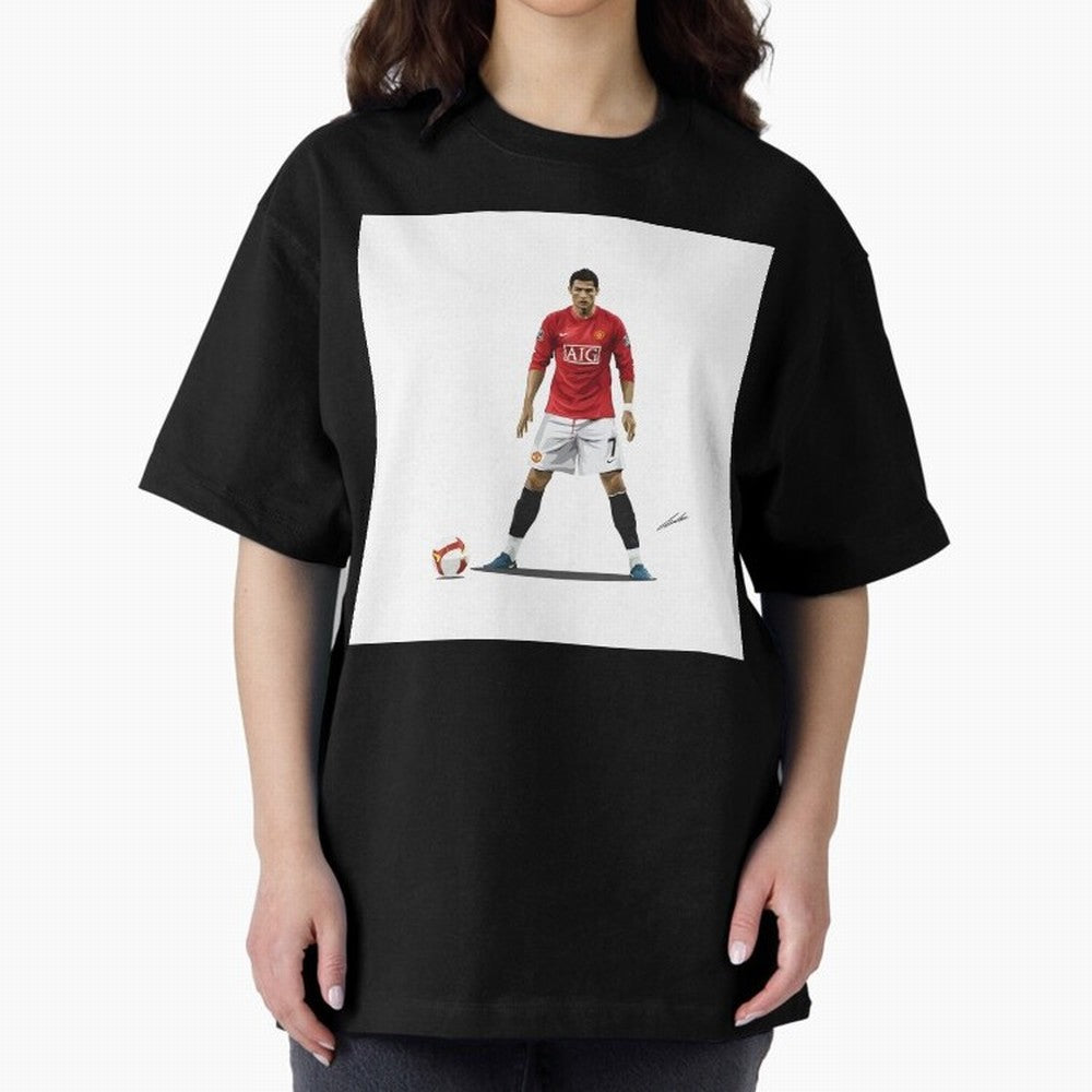 Cristiano Ronaldo CR7 Man Utd Oversized T-Shirt Feel the Heartbeat of FIFA World Cup 2026 USA Canada Mexico Connected to Messi, Germany Energy, Tournament Hype, Historic Matchups, Family Viewing Parties and Global Sports Pride; Ideal for Passionate