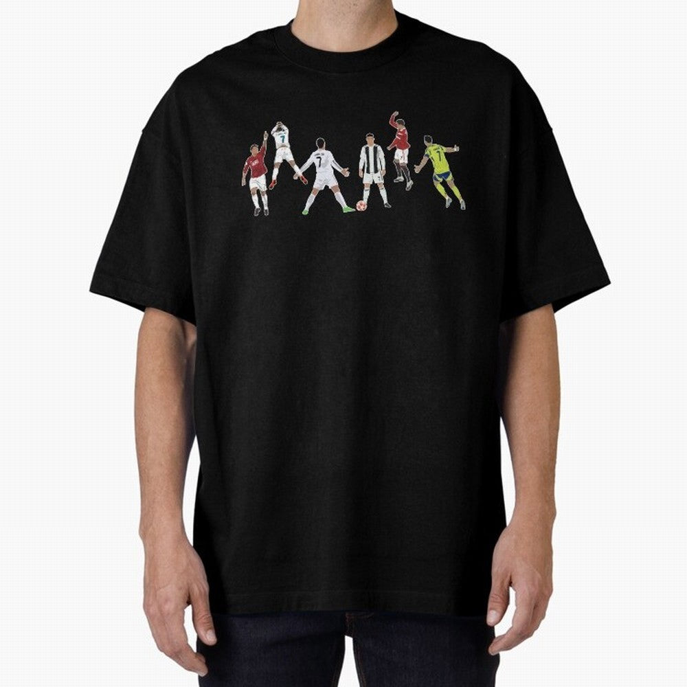 Ronaldo Forever Minimalist Career Goal Celebrations Oversized T-Shirt Elevate FIFA World Cup 2026 for Fans of Haaland and Portugal, Bringing Retro Football Energy, Iconic Rivalries, Trophy Chase Drama and Stadium Atmosphere; Built for Supporters