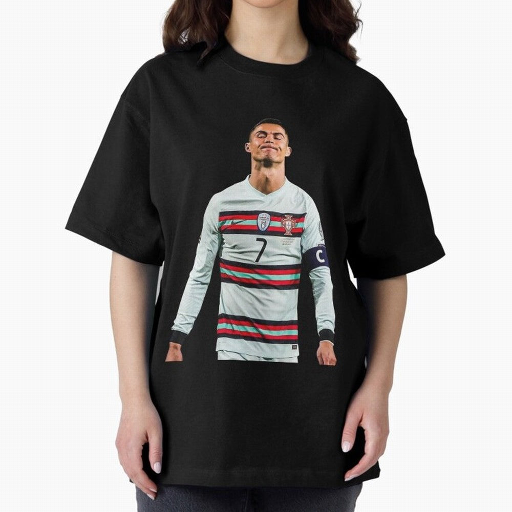 Cristiano Ronaldo Design Oversized T-Shirt Bring Home FIFA World Cup 2026 Group Stage for Fans of Haaland and England and Germany, Bringing Tournament Hype, Historic Matchups, Family Viewing Parties and Global Sports Pride; Made for Collectors Who