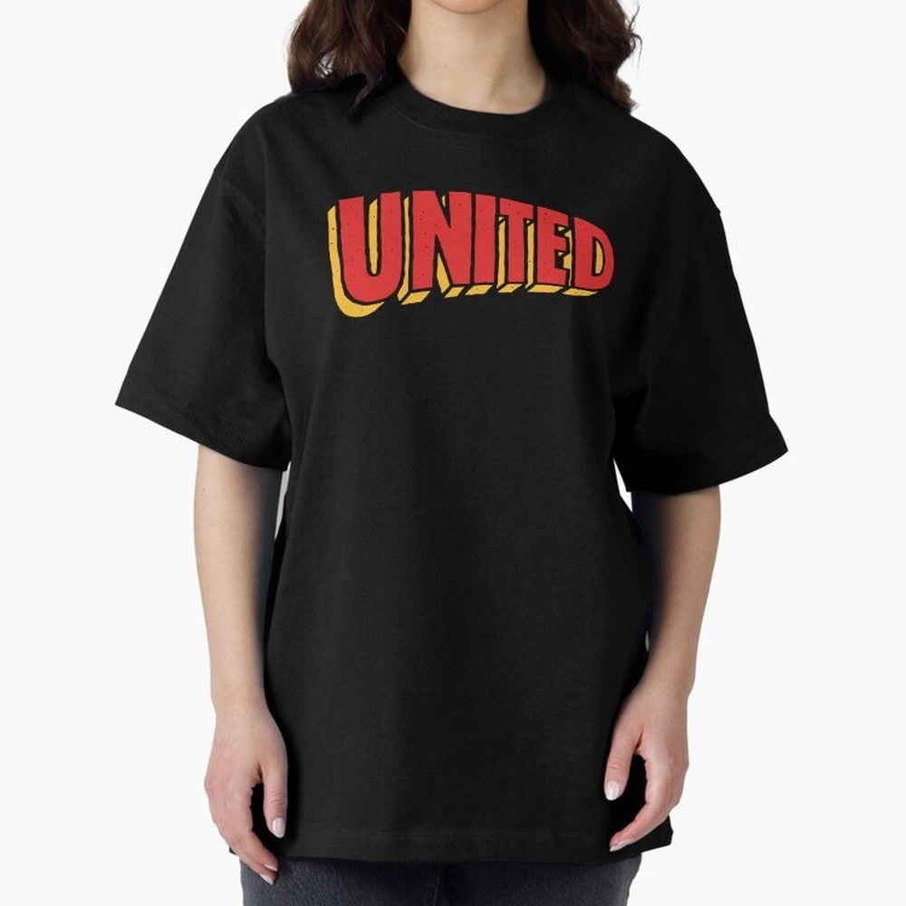 Manchester United Comic Style Oversized T-Shirt Join Supporters Worldwide for FIFA World Cup 2026 Spirit, Driven by Spain and Netherlands, Neymar, Haaland and Cristiano Ronaldo, Global Supporter Spirit, Legendary Goals, National Colors and