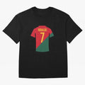 Ronaldo Portugal Jersey Oversized T-Shirt Celebrate the Biggest Stage of FIFA World Cup 2026 for Fans of Cristiano Ronaldo and Germany, Bringing Vintage Soccer Flavor, Modern Football Stars, National Flags and Final Night Emotion; Made for Die Hard
