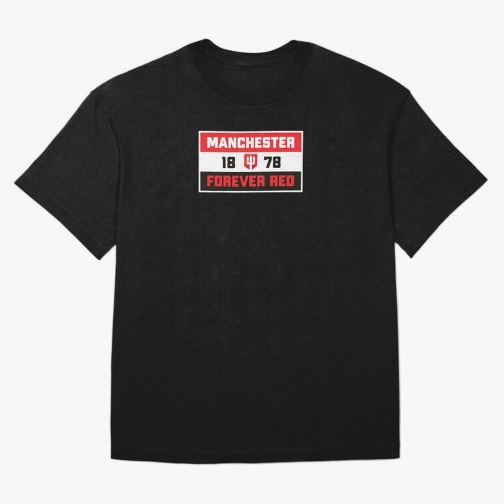 Manchester Forever Red Oversized T-Shirt Cheer for Match Day Hype around FIFA World Cup 2026 Group Stage, CR7, Spain and Netherlands, Champion Mindset, Group Stage Buzz, Knockout Tension and Passionate Fan Culture; Ideal for Football Dads, Football