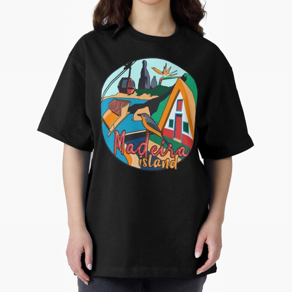 Madeira Island Oversized T-Shirt Experience the FIFA World Cup 2026 Group Stage Journey through Haaland and Mbappe Highlights, Argentina, France and Brazil Pride, Worldwide Fan Energy, Dramatic Goals, Stadium Lights and Championship Celebrations;