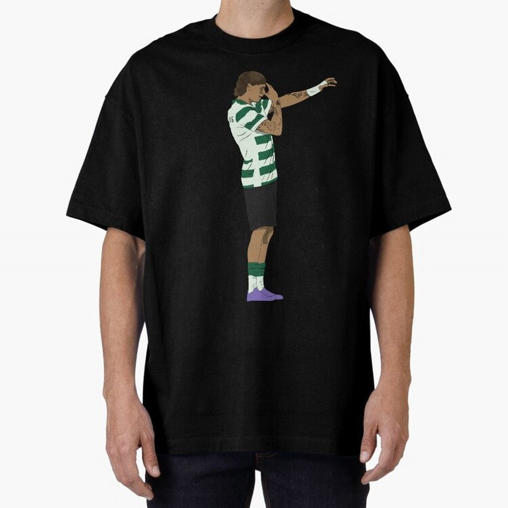 Ricardo Mangas Sporting Goal Celebration Minimalist Oversized T-Shirt Bring Retro Soccer Energy to FIFA World Cup 2026 Spirit, Highlighting Argentina, Messi, Champion Mindset, Group Stage Buzz, Knockout Tension and Passionate Fan Culture; Made for