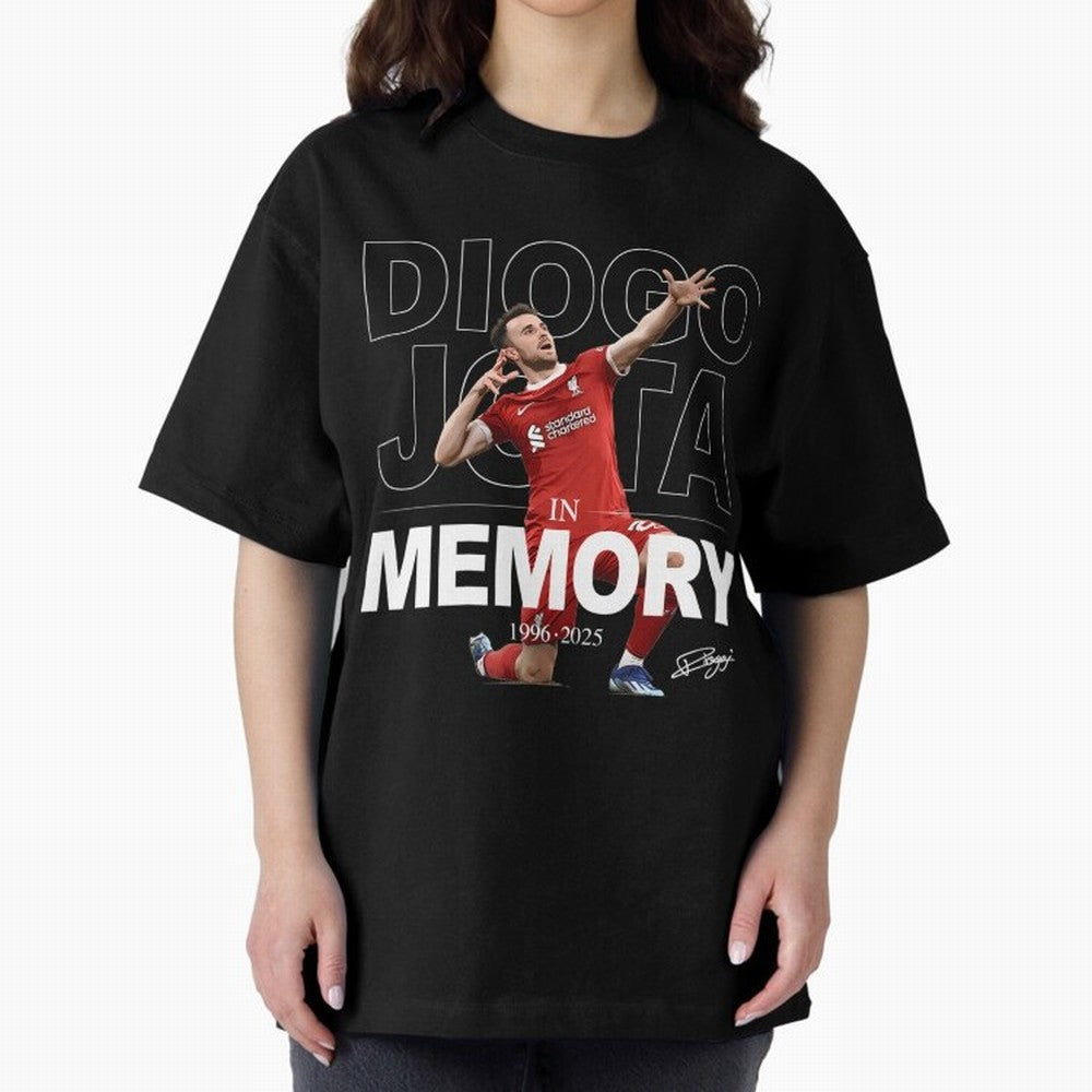 Diogo Jota In Memory Oversized T-Shirt Unlock FIFA World Cup 2026 Filled with Messi, CR7 and Mbappe, Argentina and Brazil Energy, Soccer Culture, Superstar Moments, National Team Dreams and Competitive Fire; Ideal for Fans Who Follow Messi,