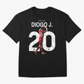 Diogo Jota Oversized T-Shirt Show Match Day Excitement for FIFA World Cup 2026 Group Stage Spirit, Highlighting Argentina and Brazil, Messi, Neymar and Mbappe, Match Day Excitement, Supporter Culture, Golden Goals and Global Football Passion; Made