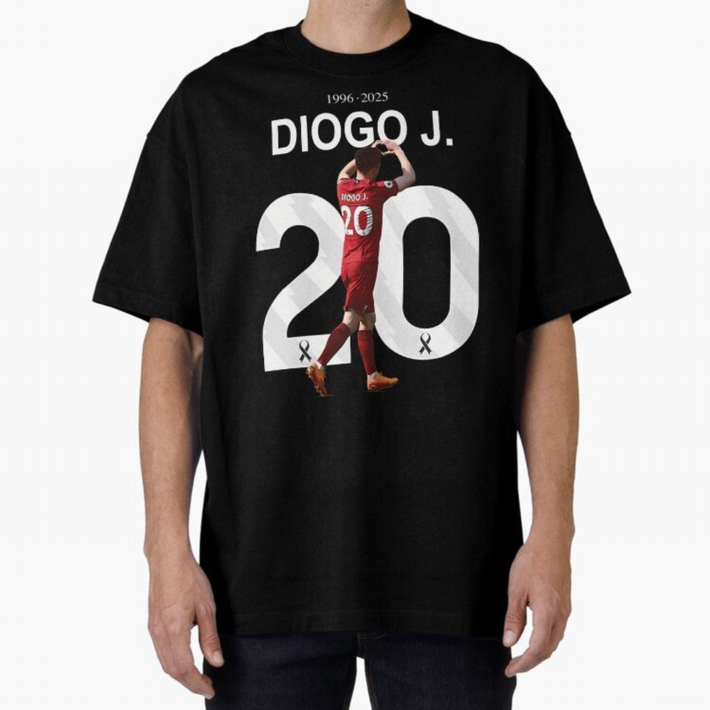 Diogo Jota Oversized T-Shirt Show Match Day Excitement for FIFA World Cup 2026 Group Stage Spirit, Highlighting Argentina and Brazil, Messi, Neymar and Mbappe, Match Day Excitement, Supporter Culture, Golden Goals and Global Football Passion; Made