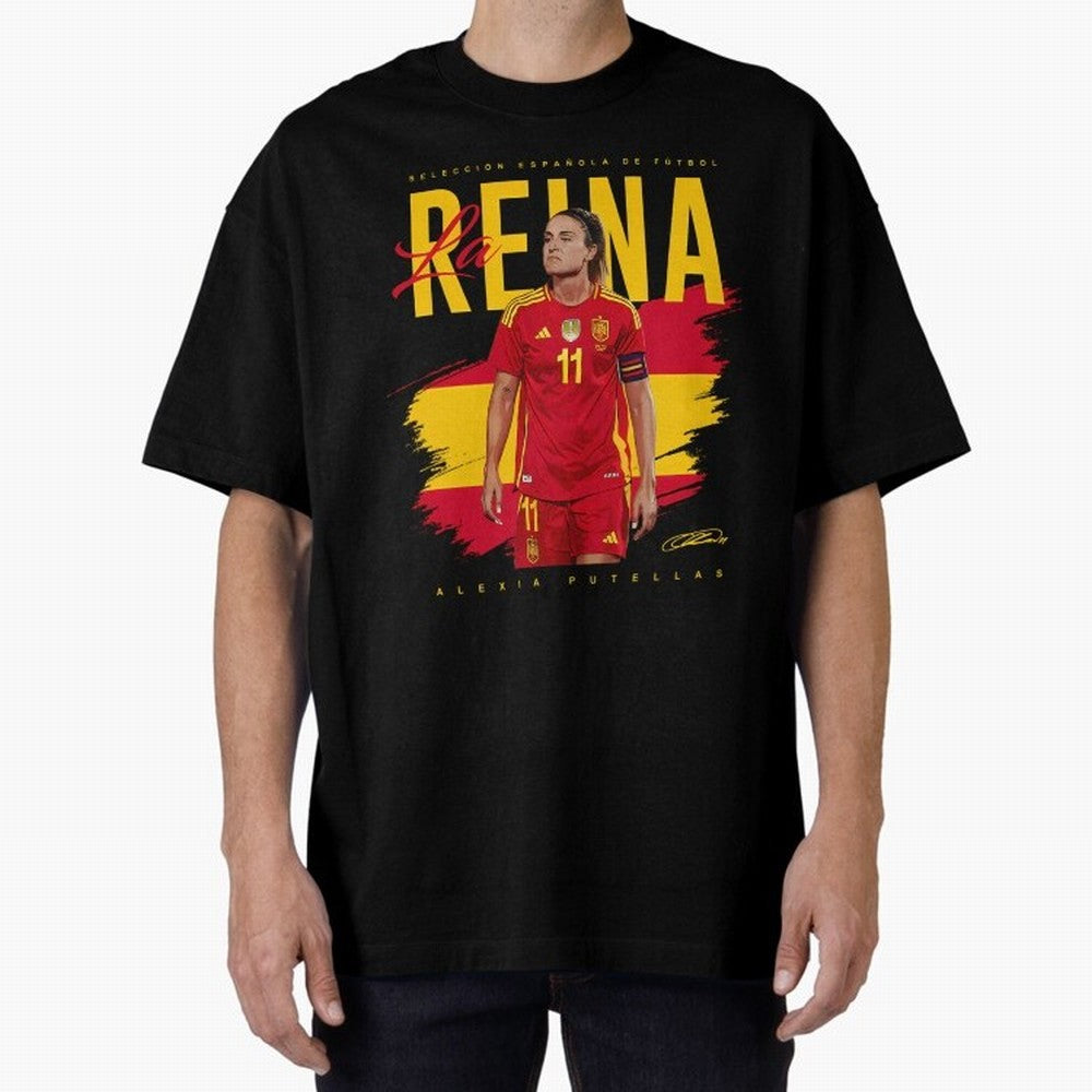 Alexia Putellas Oversized T-Shirt Feel the Roar of FIFA World Cup 2026 USA Canada Mexico Spirit, Capturing Netherlands, CR7, Championship Spirit, Famous Goals, Roaring Crowds and International Football Unity; Made for Collectors Who Enjoy Iconic