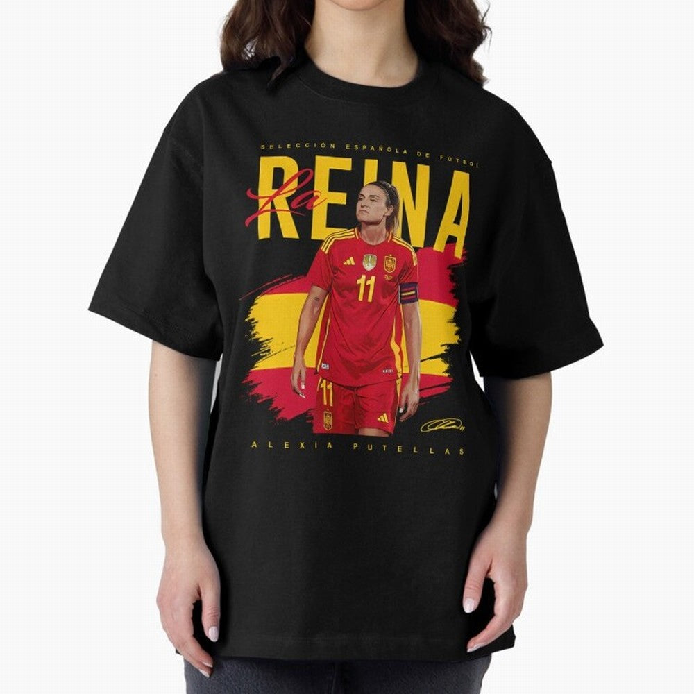 Alexia Putellas Oversized T-Shirt Feel the Roar of FIFA World Cup 2026 USA Canada Mexico Spirit, Capturing Netherlands, CR7, Championship Spirit, Famous Goals, Roaring Crowds and International Football Unity; Made for Collectors Who Enjoy Iconic