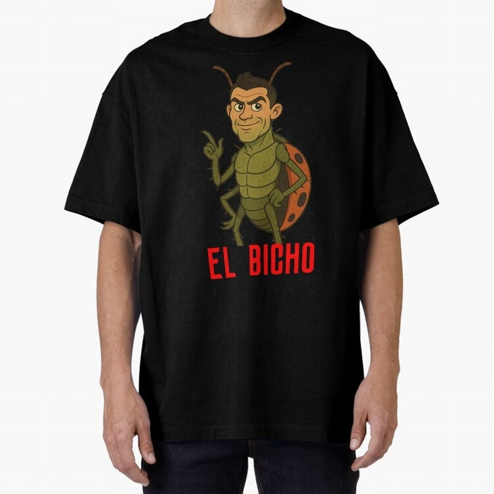Ronaldo - El Bicho Oversized T-Shirt Bring Trophy Dreams to Global Football Passion for FIFA World Cup 2026 Group Stage, Driven by Messi, Germany, Stadium Chants, National Pride, Trophy Dreams and Unforgettable Football Memories; Made for Die Hard
