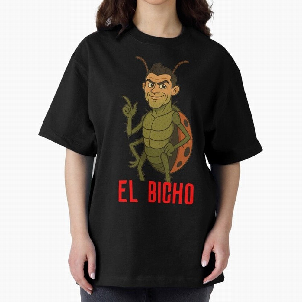 Ronaldo - El Bicho Oversized T-Shirt Bring Trophy Dreams to Global Football Passion for FIFA World Cup 2026 Group Stage, Driven by Messi, Germany, Stadium Chants, National Pride, Trophy Dreams and Unforgettable Football Memories; Made for Die Hard