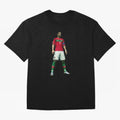 CR7 PES Oversized T-Shirt Carry the Dream of FIFA World Cup 2026 Spirit, Capturing Spain, Messi, Sports Nostalgia, International Competition, Famous Players and Unforgettable Victories; Created for Match Day Parties, Soccer Gifts, Fan Photos,
