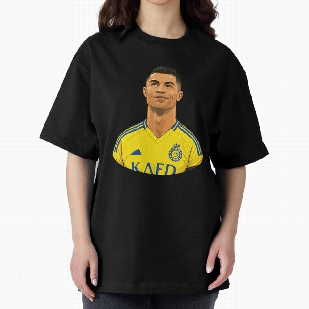 CR7 Oversized T-Shirt Follow FIFA World Cup 2026 USA Canada Mexico Connected to Messi, Spain Energy, Vintage Soccer Flavor, Modern Football Stars, National Flags and Final Night Emotion; Created for Match Day Parties, Soccer Gifts, Fan Photos,