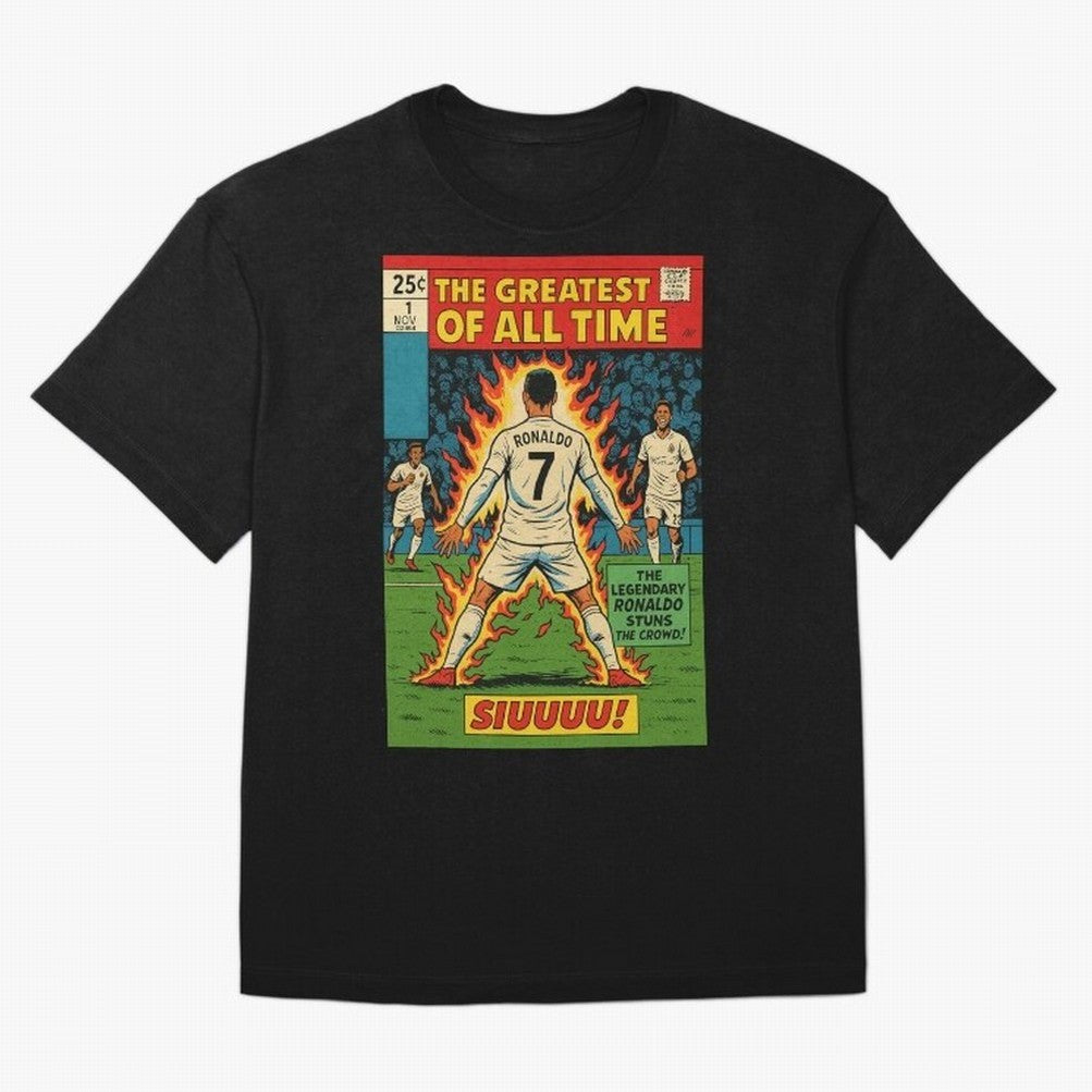 CR7 comic cover Oversized T-Shirt Celebrate Global Passion for FIFA World Cup 2026 Group Stage Spirit, Filled with Argentina, France and Brazil, Cristiano Ronaldo, Stadium Memories, Football Loyalty, International Chants and Championship Tradition;