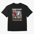 Cristiano Ronaldo Collage Oversized T-Shirt Discover Match Day Hype around FIFA World Cup 2026 USA Canada Mexico, CR7 and Messi, Argentina and Brazil, Retro Football Energy, Iconic Rivalries, Trophy Chase Drama and Stadium Atmosphere; Ideal for