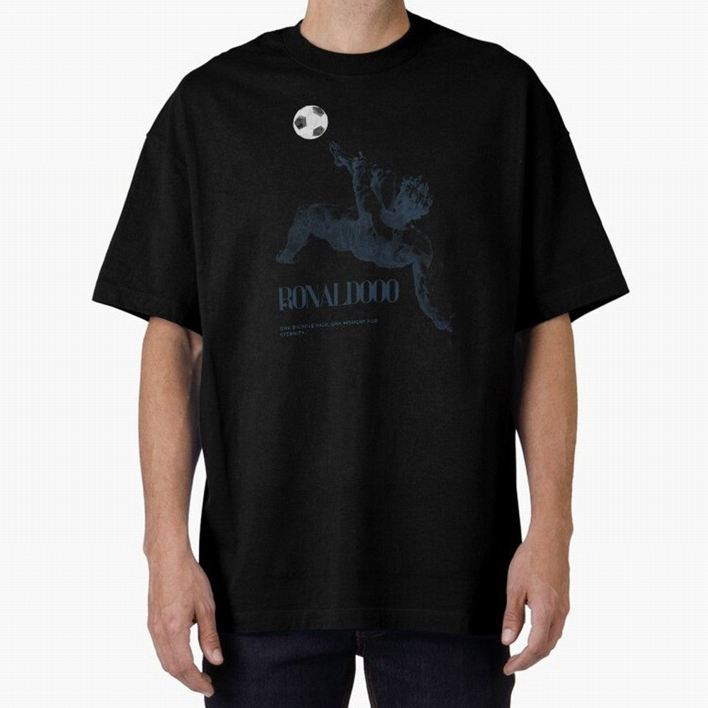 Artistic Strike Oversized T-Shirt Celebrate Football Heritage in FIFA World Cup 2026 Group Stage for Fans of Messi and Cristiano Ronaldo and Spain, Bringing Football Festival Excitement, Trophy Ambitions, Country Rivalries and Star Player Buzz;