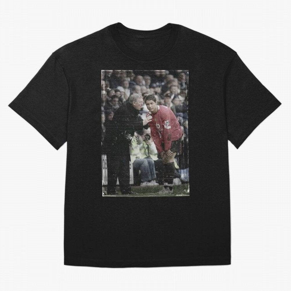 Sir Alex Ferguson and Cristiano Ronaldo Oversized T-Shirt Support FIFA World Cup 2026 Group Stage Highlighting Haaland, Brazil Energy, Game Day Rituals, Football Legends, Country Pride and the Road to the Final; Ideal for Fans Who Follow Messi,