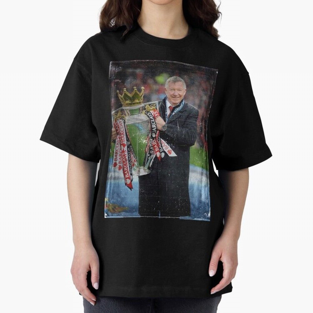 Sir Alex Ferguson Champion Oversized T-Shirt Celebrate Every Goal in FIFA World Cup 2026 Spirit, Capturing England and Germany, Cristiano Ronaldo, Fan Favorite Moments, National Team Passion, Big Match Drama and Soccer History; Made for Collectors