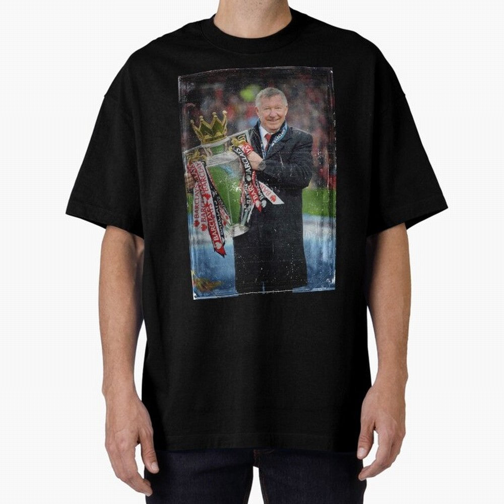 Sir Alex Ferguson Champion Oversized T-Shirt Celebrate Every Goal in FIFA World Cup 2026 Spirit, Capturing England and Germany, Cristiano Ronaldo, Fan Favorite Moments, National Team Passion, Big Match Drama and Soccer History; Made for Collectors