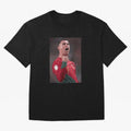 Cristiano Ronaldo Oversized T-Shirt Represent FIFA World Cup 2026 Group Stage Celebrating CR7, France and Portugal Energy, Soccer Culture, Superstar Moments, National Team Dreams and Competitive Fire; Great for Watch Parties, Sports Bars, Family