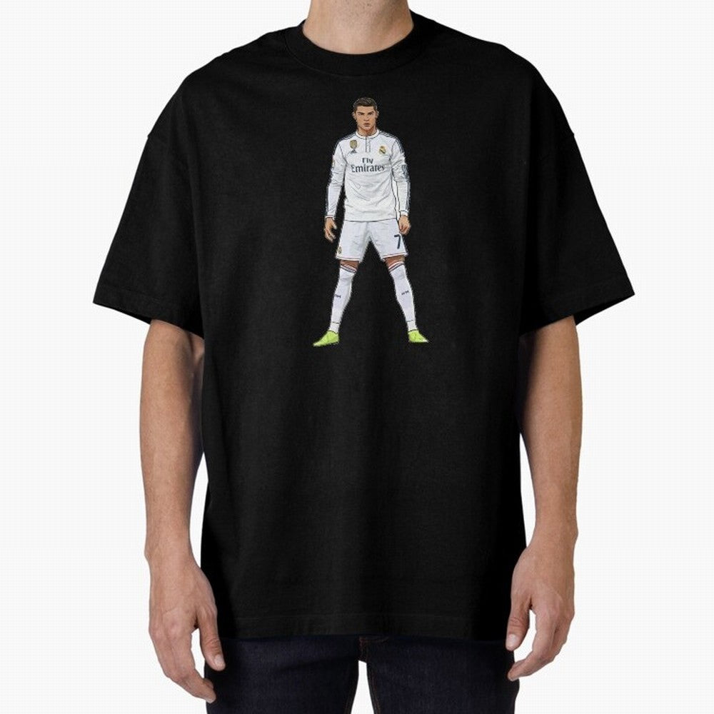 Cristiano Ronaldo at Madrid | Football Legend Oversized T-Shirt Experience the FIFA World Cup 2026 Journey through Messi and Cristiano Ronaldo Highlights, Argentina and Brazil Pride, Goal Celebration Energy, Supporter Heritage, Football Icons and