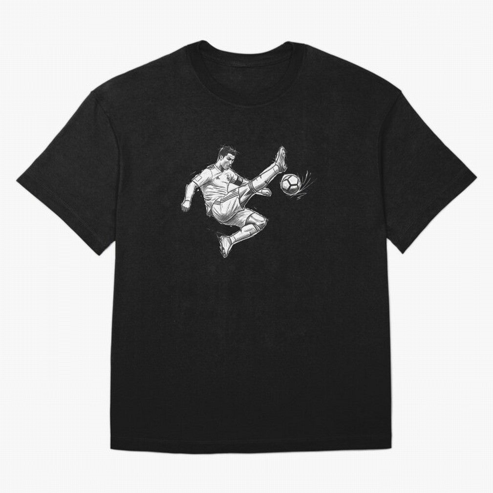 The King: Cristiano Ronaldo Oversized T-Shirt Represent Football Lovers during FIFA World Cup 2026 Group Stage Spirit, Centered on England, Haaland and Mbappe, Tournament Hype, Historic Matchups, Family Viewing Parties and Global Sports Pride;