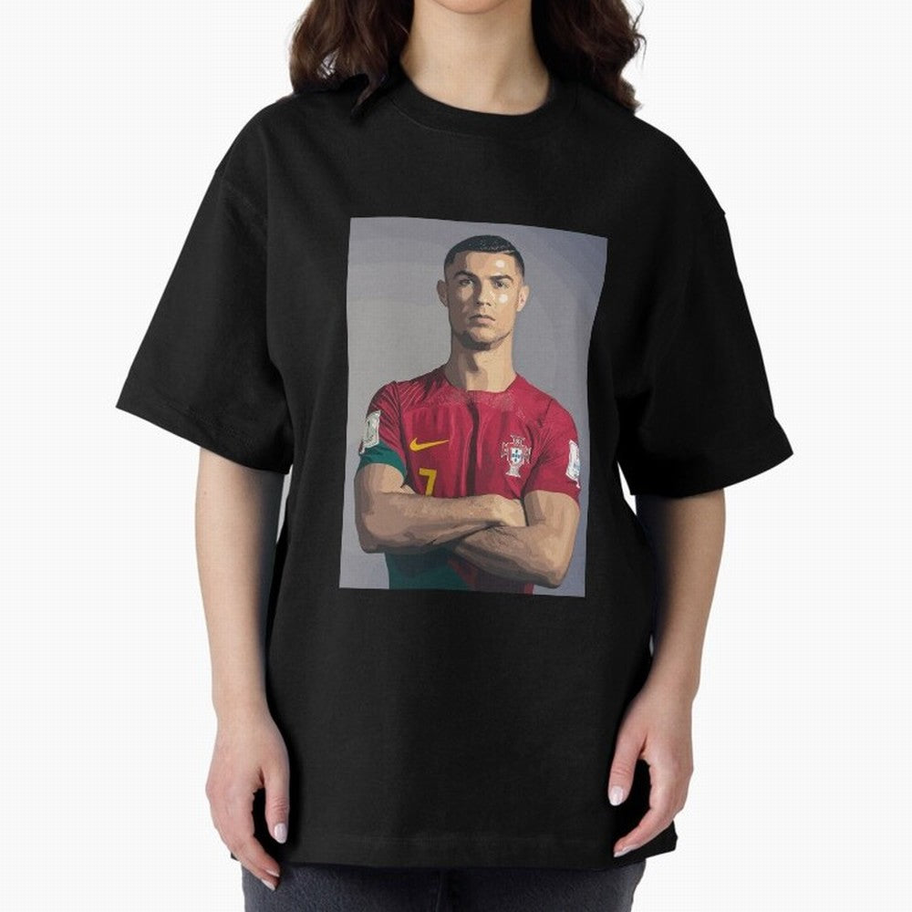 Cristiano Ronaldo Oversized T-Shirt Live the Energy of FIFA World Cup 2026 Inspired by Neymar, Portugal, Spain and Germany Energy, Worldwide Fan Energy, Dramatic Goals, Stadium Lights and Championship Celebrations; Made for Collectors Who Enjoy