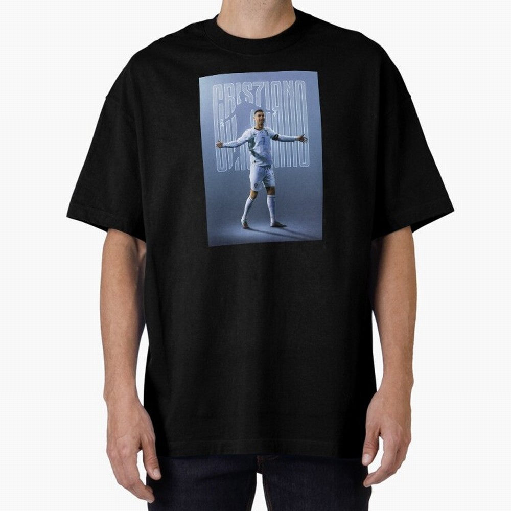 Football Royalty: Cristiano Ronaldo Oversized T-Shirt Turn Up for FIFA World Cup 2026 Highlighting Mbappe, Spain Energy, Tournament Hype, Historic Matchups, Family Viewing Parties and Global Sports Pride; Created for Match Day Parties, Soccer