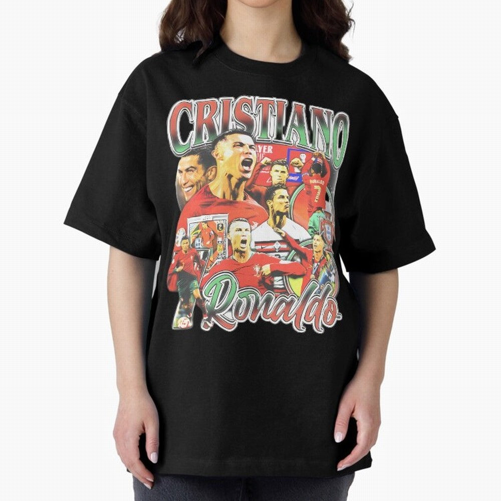 Cristiano Ronaldo Oversized T-Shirt Celebrate Football Dreams Across FIFA World Cup 2026 Group Stage Spirit, Connected to Spain and Netherlands, Messi, Neymar and Mbappe, Tournament Hype, Historic Matchups, Family Viewing Parties and Global Sports