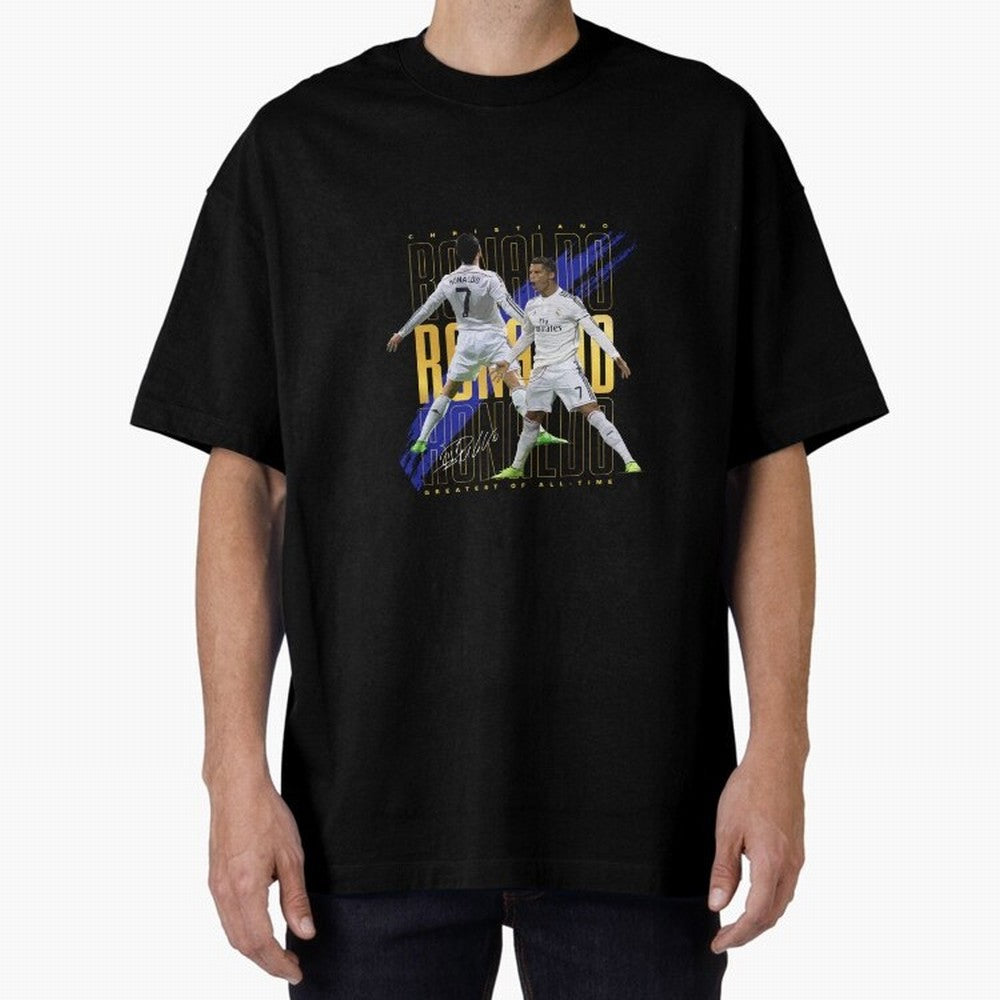 Cristiano Ronaldo Suuiii! Oversized T-Shirt Make the Season About Global Football Passion for FIFA World Cup 2026 USA Canada Mexico, Featuring Messi, CR7 and Mbappe, Argentina, France and Brazil, Championship Spirit, Famous Goals, Roaring Crowds