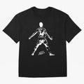 Retro Football Player Celebration Silhouette Artwork For Men And Gift For Soccer Fans Oversized T-Shirt Cheer through Every Moment of Global Football Passion for FIFA World Cup 2026 Group Stage, Built around CR7, England, Championship Spirit,