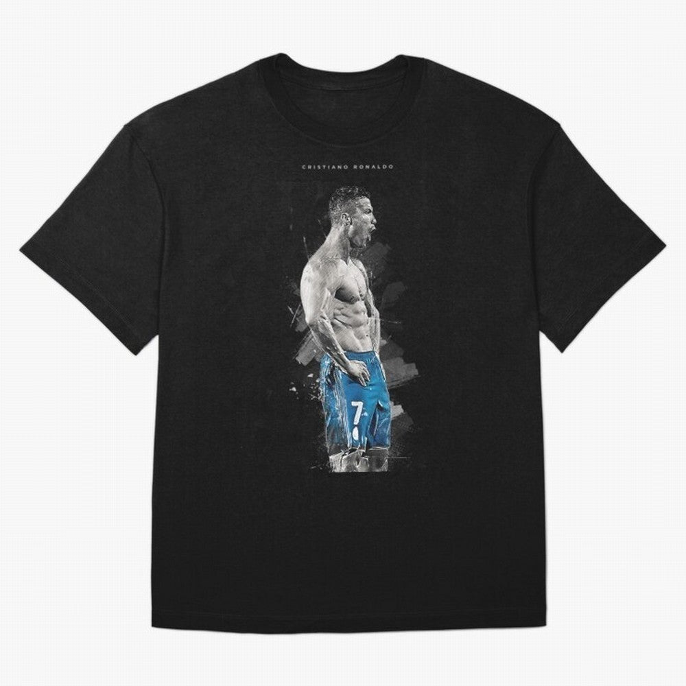 Abstract Football Player Celebration Artwork For Men And Gift For Soccer Fans Oversized T-Shirt Join Supporters Worldwide for FIFA World Cup 2026 USA Canada Mexico Inspired by Neymar, Haaland and Cristiano Ronaldo, Brazil Energy, Football Festival