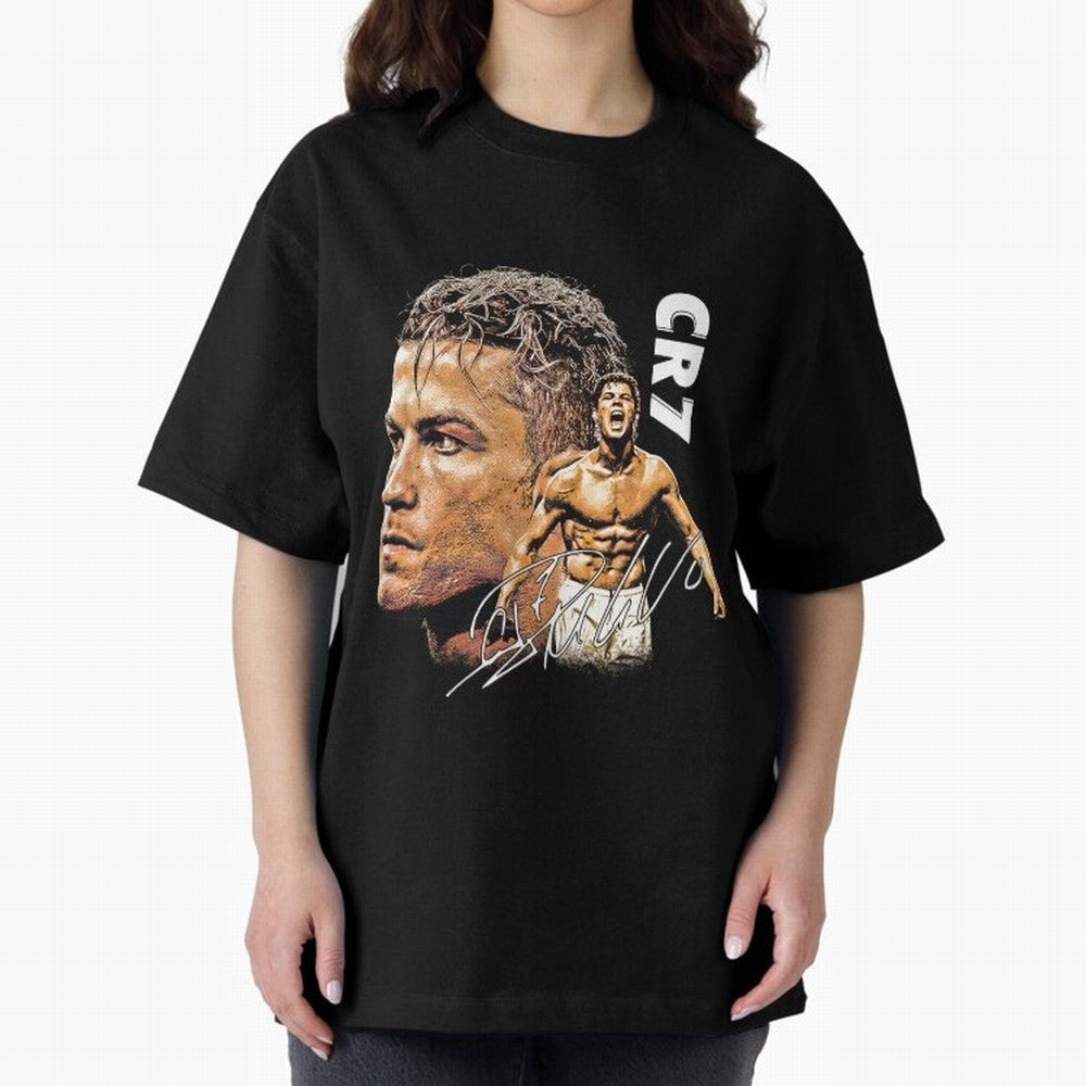Retro Football Legend Poster Illustration For Men And Gift For Soccer Fans Oversized T-Shirt Bring Retro Soccer Energy to FIFA World Cup 2026 Group Stage Built around Haaland and Mbappe, Portugal, Spain and Germany Energy, Worldwide Fan Energy,