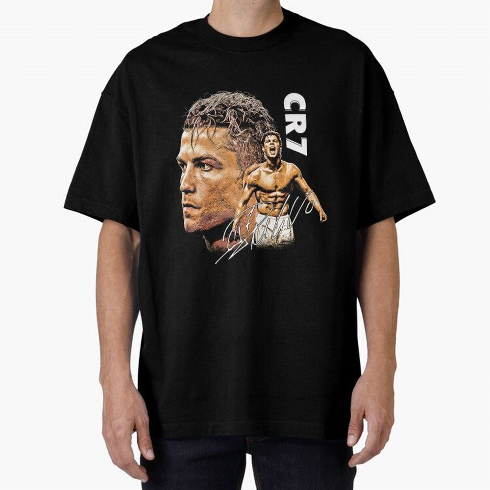 Retro Football Legend Poster Illustration For Men And Gift For Soccer Fans Oversized T-Shirt Bring Retro Soccer Energy to FIFA World Cup 2026 Group Stage Built around Haaland and Mbappe, Portugal, Spain and Germany Energy, Worldwide Fan Energy,