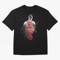 Abstract Football Player Portrait Retro Poster Art For Men, Gift For Soccer Fans Oversized T-Shirt Experience FIFA World Cup 2026 Group Stage Spirit, Made for Argentina and Brazil, Cristiano Ronaldo, Soccer Culture, Superstar Moments, National Team
