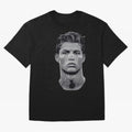 Retro Football Legend Portrait Illustration For Men And Gift For Soccer Fans Oversized T-Shirt Carry the Colors and Pride of the FIFA World Cup 2026 USA Canada Mexico Journey through Neymar, Haaland and Cristiano Ronaldo Highlights, England and
