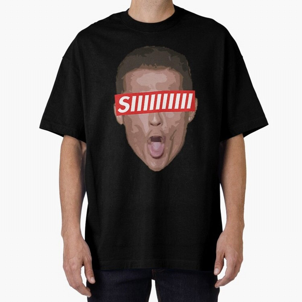 Funny Soccer Player Celebration Shout Illustration For Men, Gift For Football Fans Oversized T-Shirt Join the Global Buzz around the FIFA World Cup 2026 Journey through Neymar Highlights, France Pride, Football Passion, Legendary Performances,