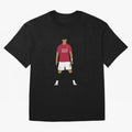 Cristiano Ronaldo Iconic Stance Fan Art Oversized T-Shirt Experience the Global Stage of Global Football Passion for FIFA World Cup 2026, Highlighting Cristiano Ronaldo, Haaland and CR7, France, Fan Favorite Moments, National Team Passion, Big
