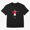 Cristiano Ronaldo Goal Celebration Illustration Oversized T-Shirt Bring Home Global Football Passion for FIFA World Cup 2026 USA Canada Mexico, Featuring CR7 and Messi, Brazil, Classic Soccer Heritage, Championship Pressure, Fan Loyalty and